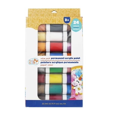 TINY HANDS Permanent Acrylic Paint - Value Pack, 24 Colours, Age 3+, 24 pcs