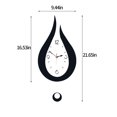 thumbnail image 3 of LSLJS Large Modern Sway Wall Clock, Living Room Clocks Wall Acrylic Water Drop Silent Decoration Suitable for Home Bedroom Kitchen Office 20.4 x 9.4 Inch, Wall Clock, 3 of 8