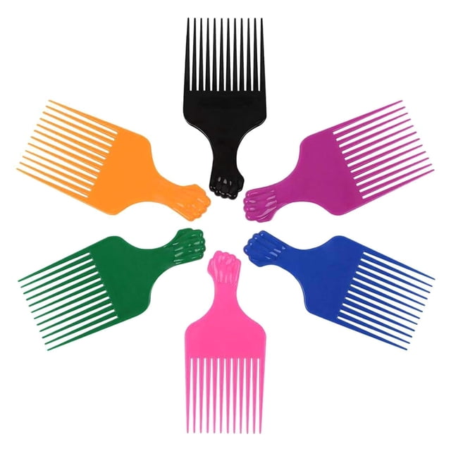 SHISUYAN 6Pcs Long Tooth Combs Smooth Hair Picks Beard PP Hair Combs Hair Styling Tools