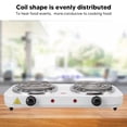 thumbnail image 3 of Portable Dual Electric Countertop Burner, Coil Cooktop Tabletop Stove With Efficient Power For Seamless Cooking At Home Or On The Go (2000W), 3 of 5
