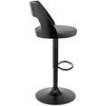 thumbnail image 3 of Tabouret de Bar en Similicuir et Bois Noir Paulo Pivotant Réglable, 3 of 9