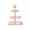 Pink, variant on YYSDCY Deals of The Day Clearance! 3-Tier Cupcake Stand with Gold Rim Plastic Dessert Tower Tray for Tea Parties, Baby Showers, Weddings, and Parties, Rectangle Tiered Serving Tray