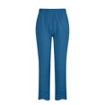 thumbnail image 4 of Timegard Womens Plus Size Pants Elastic Waisted Solid Color Lightweight Pants Lounge Trousers Pockets, 4 of 4