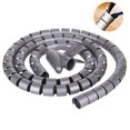 thumbnail image 4 of Wire Storage Pipe Bite-proof Cable Organizer Spiral Cable Winder Cable Winder Pattern Random, Silver Grey, 16mmx1.5m, Clamp 16mm, 4 of 8
