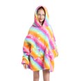 thumbnail image 2 of Faithtur Universal Warm Hooded Sweater Fashion Printing Mink Wool Home Clothes, 2 of 6