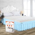 thumbnail image 1 of SGI Bedding 18 Inch Wrap Around Bed Skirt | Microfiber Bed Skirt | Fade Resistant, Wrinkle Free, Anti-static, Decorative, Extra Storage Space, Clutter-Free | California King, Light Blue, 1 of 6