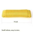 thumbnail image 3 of Rope – 100 Feet x 1/5 Inch (5mm) – Yellow – Strong All-Purpose Utility Rope – Camping, Crafting, Clothes Line, Flag Pole, Indoor & Outdoor – Polypropylene Nylon Poly Lightweight Diamond Braided Cord, 3 of 8