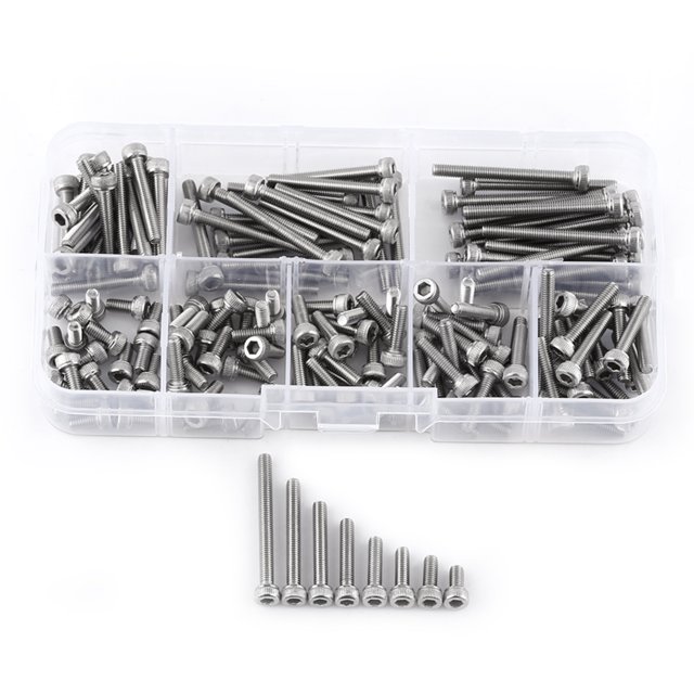 160Pcs Argent Durable M3 Ss304 Vis à Douille Hexagonale, Accessoire d'Outil de Réparation, pour Meubles, Réparation de Machines