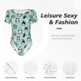 thumbnail image 4 of Sikiie Combinaison de Ski d'Hiver Pingouin pour Femmes, Manches Courtes, Col Rond, Chemise à Encliqueter-TTG, 4 of 7