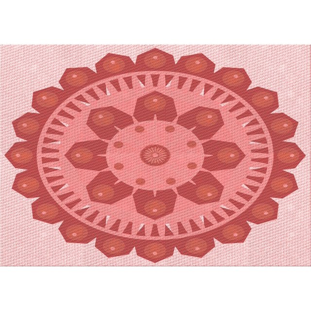 Ahgly Company Machine Washable Indoor Rectangle Transitional Pastel Pink Area Rugs, 2' x 4'