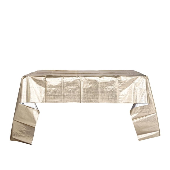 Metallic disposable table cover