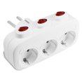 thumbnail image 3 of BotaniNest 3 Way Plug Power Strip With Individual Switches – European Standard 2 Pin Wall Tap Extender Independent On/Off Buttons Compact Splitter For Home And Trave, 3 of 6