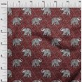 thumbnail image 2 of oneOone Georgette Viscose Fabric Elephant Block Print Fabric BTY 42 Inch Wide, 2 of 4