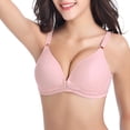 thumbnail image 1 of Bigersell Ladies Bras V-Neck Wire-Free Bra Support Women Backless Strapless Bra Soft Bra Style R-11 Basic Bra Strap Nylon No Underwire Bra Feature Everyday Bras Underwear Pink XXL, 1 of 3
