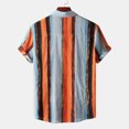 thumbnail image 4 of Birdeem Mens Beach Short Sleeve Button Hawaiian Textured Casual Solid Dress Shirts, 4 of 12