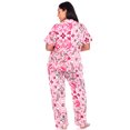thumbnail image 4 of White Mark Ensemble de Pyjama Tropical à Manches Courtes à Boutons pour Femmes, 4 of 6