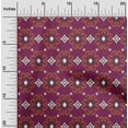 thumbnail image 1 of oneOone Cotton Poplin Fabric Diamond & Swirl Ikat Print Fabric BTY 56 Inch Wide, 1 of 4