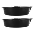 thumbnail image 1 of HEALEEP Oil Drain Tray 2Pcs Black Plastic For Car Maintenance Spill Prevention, 1 of 8