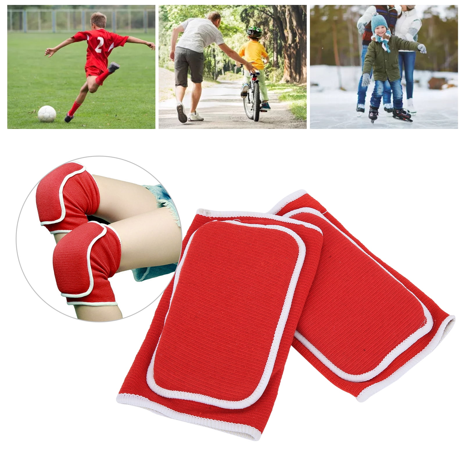 Sponge Padded Knee Pads, Multifunction Kids Knee Pads Safe To Use Lightweight for Outdoor for Activities Black,Red,Blue