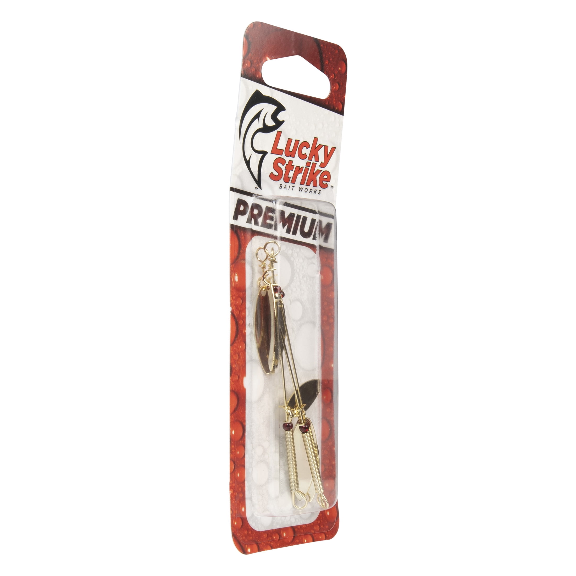 Lucky Strike Baitworks Lame en saule doré Double cuiller tournante + lot de 3 + taille n°1 + Cuiller de pêche
