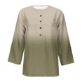 thumbnail image 5 of Hauts d'Été pour Femmes 2023 Mode Féminine Manches Trois-Quarts Col Rond Rétro Imprimé de Pâques Blouse Ample Bohemian T-Shirt Grande Taille pour Femmes, 5 of 5