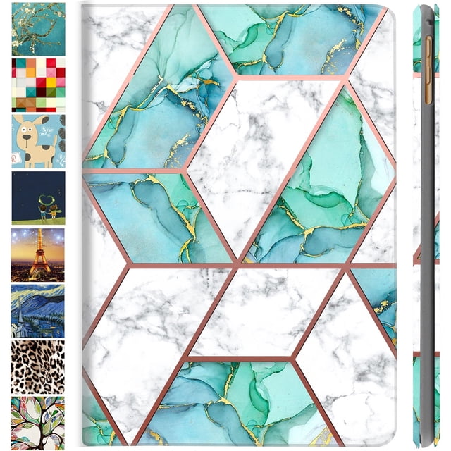 iPad 2016 Pro 9.7 inch Printed Case A1673 MLMP2LL/A MM172LL/A MLMN2LL/A MLMQ2LL/A A1674 A1675 MLMW2LL/A MLMX2LL/A MM192LL/A MLMV2LL/A MLN02LL/A MLMY2LL/A MLN12LL/A MM1A2LL/A MLPW2LL/A - Marble Green