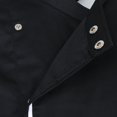 thumbnail image 4 of lionlar Retro Chef Jacket Coat Uniform Long Sleeve Hotel Kitchen Apparel 2XL Black, 4 of 9