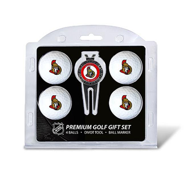 Team Golf 14906 Senators d'Ottawa Ensemble-Cadeau d'Outils 4 Balles - Divot