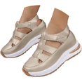 thumbnail image 1 of Bootara Women'S Plus Size Hollow-Out Casual Sandals, Closed Toe Platform Sandals Height-Boosting Thick Sole, 1 of 12