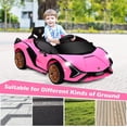 thumbnail image 3 of OLAKIDS 12V Licensed Lamborghini Sian Kids Ride On Car with Parent Remote Control, Spring Suspension, MP3 Player, Electric Toy Roadster Carbon Fiber Textured for Toddler, 3 of 9
