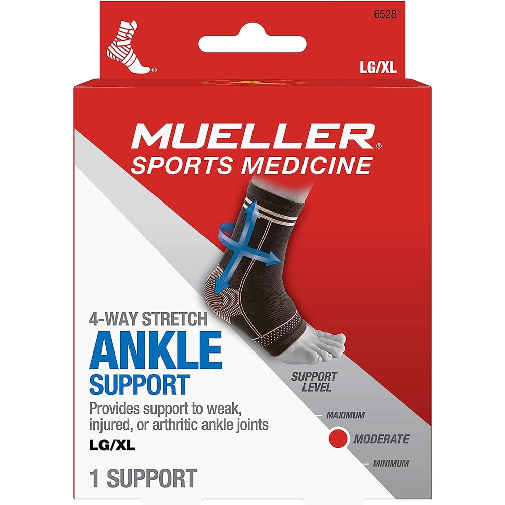 Mueller Sport Soutien de Cheville 4 Directions, Grand/très Grand