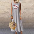 thumbnail image 3 of Cameland Robe Longue d'Été Décontractée pour Femme à Col Rond Sans Manches avec Poches pour Vacances à la Plage, 3 of 4