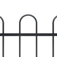 thumbnail image 2 of vidaXL Garden Fence with Hoop Top Steel 3.4x0.8 m Black, 2 of 4
