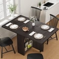 thumbnail image 1 of Alkmaar Folding Dining Table with Drop Leaf and 2 Storage Racks-Ideal for Small Spaces，Versatile Collapsible Extension Dinner Kitchen Office Desk Table, Foldable Extendable Space Saving Furniture, 1 of 7