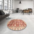 thumbnail image 3 of Ahgly Company Indoor Square Abstract Pastel Orange Oriental Area Rugs, 3' Square, 3 of 6