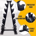 thumbnail image 3 of PRISP 5-Tier Dumbbell Weight Rack - Vertical A-Frame Stand for Weight Set Storage, Holds 5 Pairs, Rack Only, 3 of 6