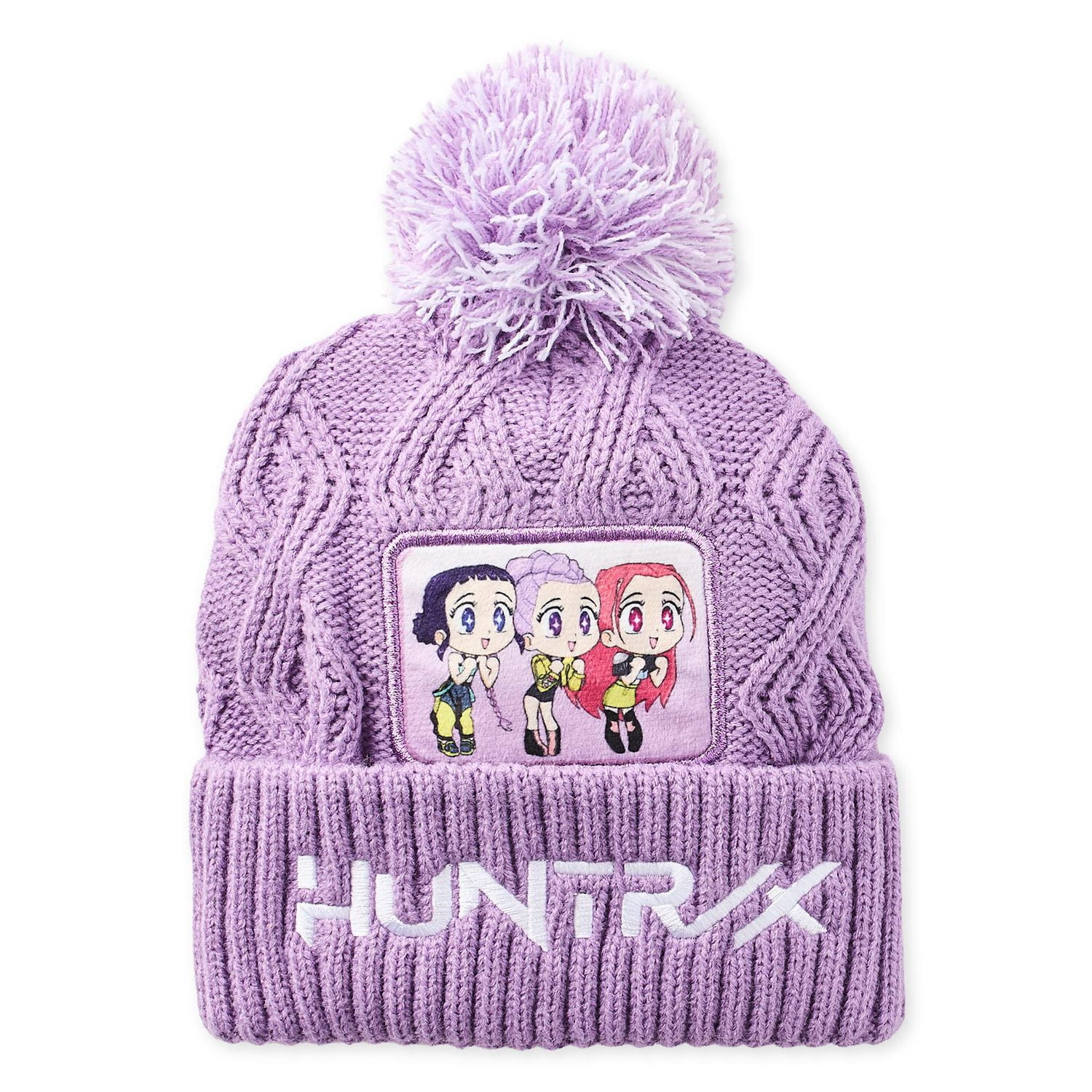 Kpop Demon Hunters Girls' Two Piece Huntrix Beanie and Gloves Set