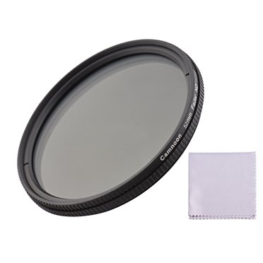 Camnoon 52mm Multi-Coated Variable ND Filter ND2-ND400 Adjustable Neutral Density Filter with Cleaning Cloth for DSLR Camera Lens