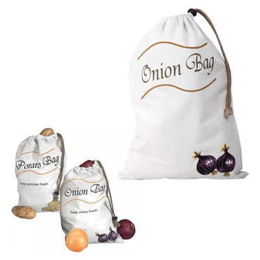 Potato Onion Storage Bag, Vegetable Storage Bags, Reusable Potatoes Storage Bags With Light-Blocking Liner, Drawstring Closure & Side Access For Vegetable Keep Fresh 14.1" x 10.23",B(1Pack)