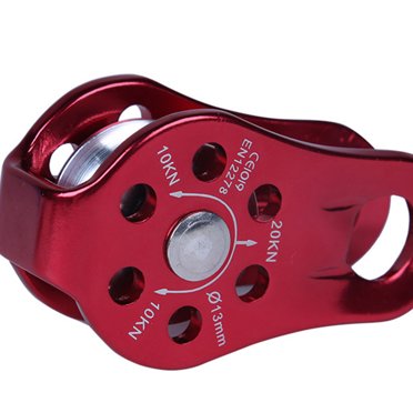 Climbing Pulley with Ball Bearing Outdoor Camping Hiking Survival Tool Camping Survival Rescue Accessory Mountaineering Traverse Hauling Equipment Red
