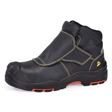 SAFETOE Bottes de Soudage pour Hommes Bottes de Sécurité à Embout Composite Bottes de Soudage Résistantes au Feu Bottes de Travail pour Soudeur Résistantes à la Triche 300°