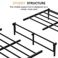 thumbnail image 1 of Queen Size Boho Bed Frame with Natural Rattan Headboard & Solid Wood Footboard - Under Bed Storage Space,Quiet Noise-Free Design,No Box Spring Needed,Oak, 1 of 7