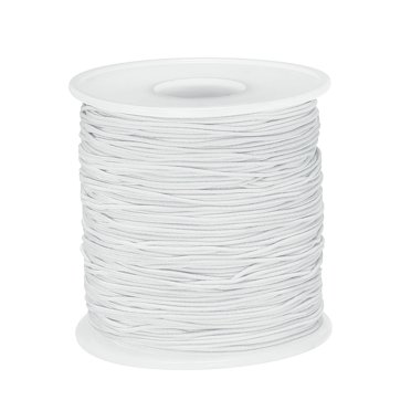 Unique Bargains Elastic Cord Stretchy String 0.8mm 109 Yards White for Craft, Jewelry Making, Bracelets, Necklaces, Beading