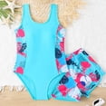 thumbnail image 2 of Akiihool Maillot de Bain une Pièce pour Filles Maillot de Bain une Pièce pour Filles Robe de Bain Bretelles Ajustables Maillot de Bain (Bleu, 11-12 Ans), 2 of 4