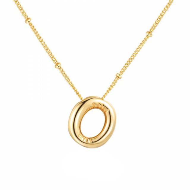 LYMAYTER Collier Pendentif Initial pour Femmes - Lettre Ballon, Ajustable-Cyclable