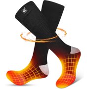 Savior Heated Socks Rechargeable Electric Settings - for Men Women,Upgraded 7.4V Socks with Battery,3 Heat Setting Washable Winter Warm Socks Feet Warmers for Skiing Walking Driving Riding