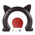 thumbnail image 2 of Porte Intérieure de Chat, Installation Facile ABS Porte Décorative de Trou de Chat pour le Mur Blanc, Noir, Brun, 2 of 8