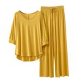 thumbnail image 2 of Weiqiqre Pyjamas pour Femmes Pyjamas Rafraîchissants Ensembles d'Été Assortis Manches Courtes Ensemble de Détente Femmes, 2 of 3