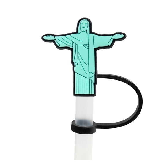Biblical Christmas Design Silicone Straw Cover for StanleCup Reusable Drinking Lid Protector Accessories 80mm Topper Cap
