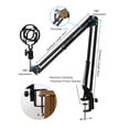 thumbnail image 4 of Amdohai Studio Recording Condenser Microphone Kit with Shock Mount + Flexible Scissor Arm Stand + Pop Filter + Windscreen + Connection Cable for Network Broadcasting Online Singing, 4 of 5